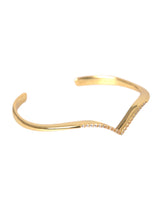 Nialaya Arched Wing Cuff Skyfall Gold CZ 925 Bracelet -   -  Nialaya.